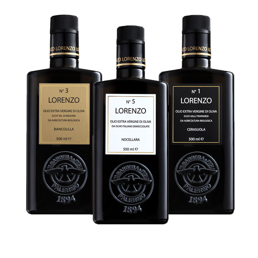 Extra Virgin Olive Oil Tasting Set Barbera Lorenzo N° 1, N° 3 , N° 5
