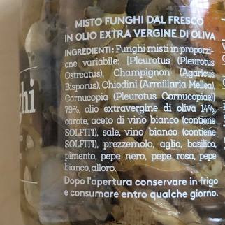 Champignons Mixtes à l'huile d'olive extra vierge 260 gr