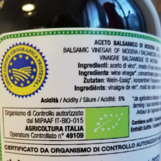 Vinaigre Balsamique de Modena IGP Biologique Acetomodena