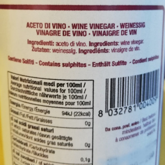 Vinaigre de Vin Rouge Lambrusco vieilli en fût