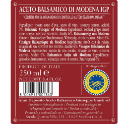 Vinaigre Balsamique de Modena IGP 3 Médailles Or "Riccardo Giusti" 250 ml