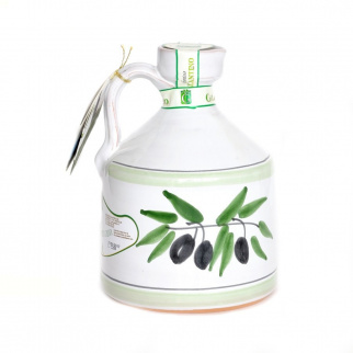 Handmade Ceramic Jar "Angel" with Extra Virgin Olive OIl