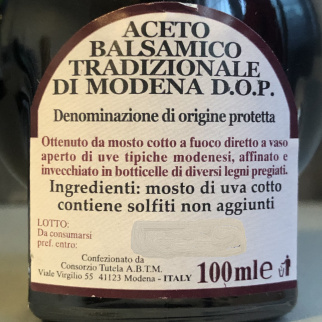 Vinaigre Balsamique Traditionnel AOP Affiné 12 ans Acetomodena