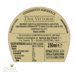 Due Vittorie White and Black Oro Set: Balsamic Vinegar of Modena PGI Oro 500 ml and White Dolceto 250 ml