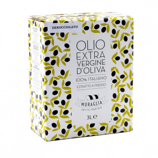 Pitted Monocultivar Coratina Extra Virgin Olive oil Muraglia Bag in Box 3 lt
