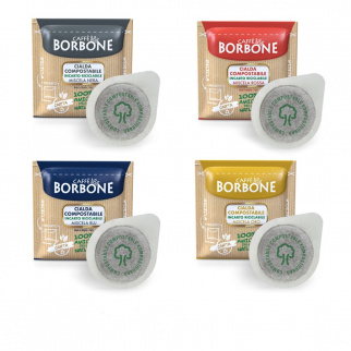 Borbone Coffee tasting kit : 200 assorted blend ESE Paper Pods 44 mm